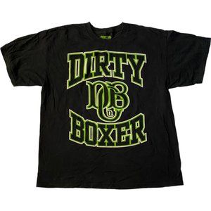 DIRTY BOXER Men's T-Shirt Skateboard Tee - Black [XL]